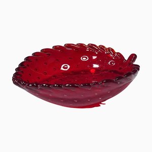 Kleine Leaf Schale von Tyra Lundgren für Venini, 1950er
