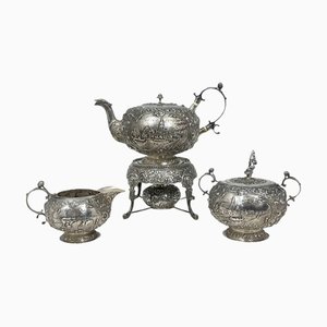 Dutch Silver Tea Service, 1890s, Set of 4