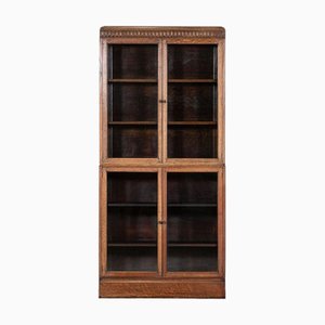 Modulares verglastes Bücherregal aus Englischer Eiche, 1900er
