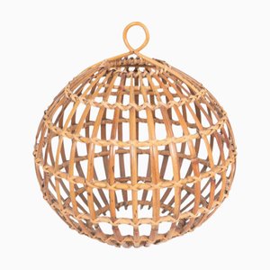 Vintage Woven Rattan Lampshade, 1970s