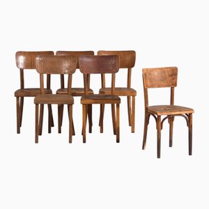 Vintage Chairs from Thonet, 1950s, Set of 6