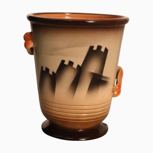Art Deco Italian Ceramic Vase by Faci, 1930s