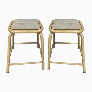 Low Stacking Stools in Camel from Mullca, 1960s, Set of 2