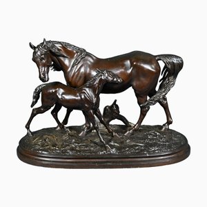 After P-J.Mène, Mare and Foal, Late 1800s, Regula