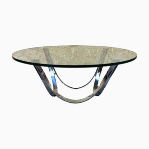 Space Age Glass Coffee Table by Werner Lindner for Bacher