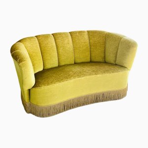 Vintage Bananensofa in Velours