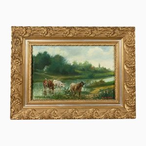 N. Okolowicz, Weiden, Anfang 1900, Öl auf Leinwand, Gerahmt