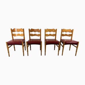 Chaises de Salle à Manger Razor attribuées à Henning Kjærnulf, Danemark, 1960s, Set de 4