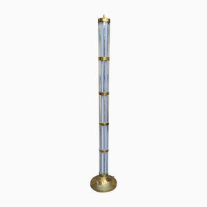 Brass and Murano Glass Floor Lamp