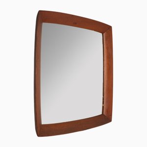 Quadratischer dänischer Vintage Spiegel aus Teak, 1960er