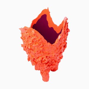 Vase Lava Orange Pastel Mat par Gaetano Pesce pour Fish Design