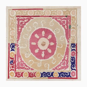 Uzbek Colorful Suzani Table Cloth or Tapestry with Embroidery