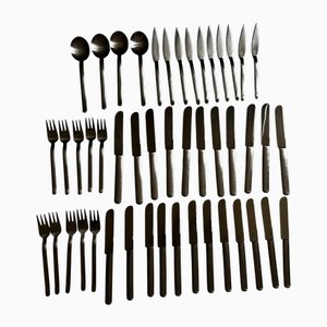 Pott Cutlery Service in Chrome Steel by Carlo Hugo for Solingen, 1975, Set of 47