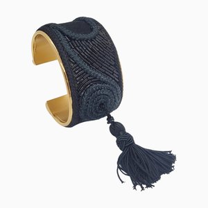 Bracelet in Gilt Metal and Silk from Loewe, Spain, 19th Century