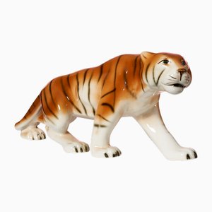 Tschechische Tiger Figur von Royal Dux, 1960er