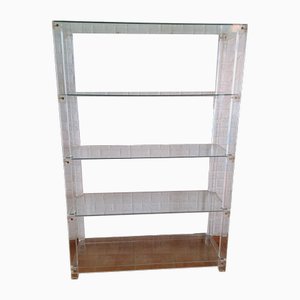 Large Minimalistic Methacrylate Bookshelf, Spain, 1980s