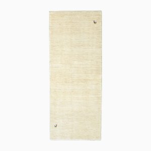Modern Hand-Knotted Gabbeh Rug in Beige