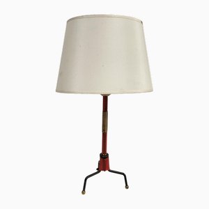 Lampada da tavolo in pelle di Jacques Adnet, anni '50