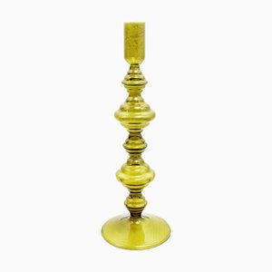 Amber Glass Candleholder, 1980s