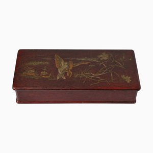 Antique Japanese Meiji Period Lacquer Box, 1890s