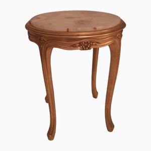 Baroque Coffee Table in Gold Wood and Onyx Top, 1965