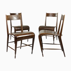 Robin Chairs in Chestnut by Massimo Iosa Ghini for Calligaris, 1989, Set of 4