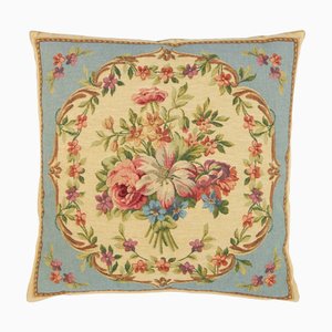 Coussin avec Rembourrage Aubusson Bouquet Bleu par Hines of Oxford
