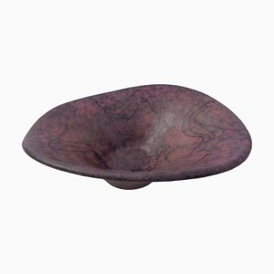 Large Purple & Black 704 Ruscha Art Ceramic Bowl, Germany, 1960s