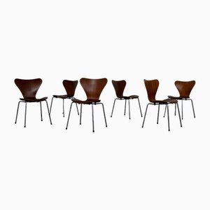 Vintage Danish Dining Chairs by Arne Jacobsen, 1970s, Set of 6