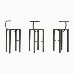 Taburetes de bar Sarapis italianos de Philippe Starck para Driade, años 80. Juego de 3