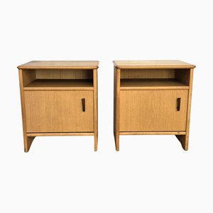 Italienische Mid-Century Modern Nachttische aus Holz, 1950er, 2er Set