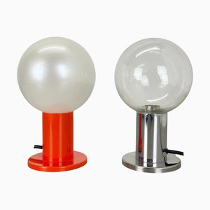 Set of Table Light Glass Bulb attributed to Motoko Ishi for Staff Lights, 1970s, Set of 2