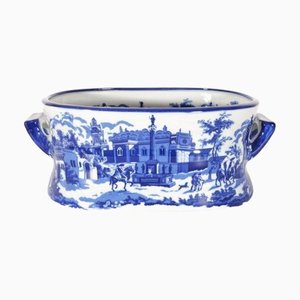 Vintage Jardiniere aus Porzellan in Blau & Weiß, 20. Jh.