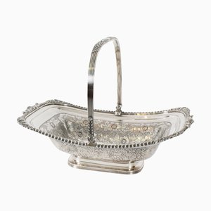 19th Century Antique George III Sheffield Silver on Copper Basket