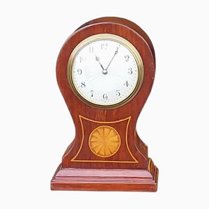 Reloj de repisa eduardiano de caoba