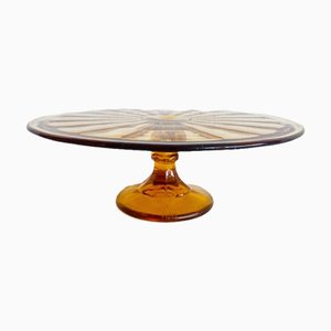 Art Deco Kuchenplatte von Val Saint Lambert, 1930er