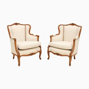 Set of French Walnut Chairs, 1930s, Set of 2