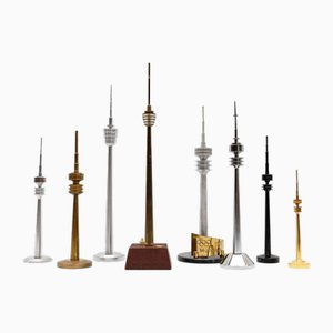 Large Mid-Century Modern TV-Tower Collection, Germany, 1980s, Set of 8