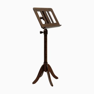 Mid-Century Modern Art Deco Cherry Wood Music Stand, France, 1950s
