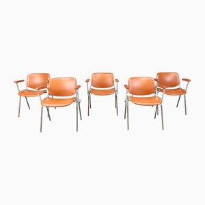 Vintage DSC 106 Chairs by Giancarlo Piretti for Castelli, 1970s, Set of 5
