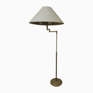 Multi-Adjustable Swing Arm Floor Lamp in Brass by Walter for Nessen, Usa, 1960s