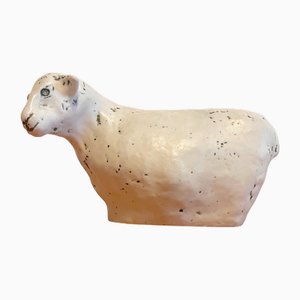 Scultura di pecora in ceramica di Henrik Allert per Pentik, Finlandia
