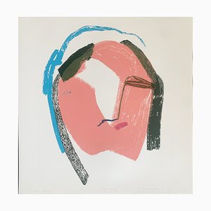 Kinga Wojciechowska, Retrato rosa, Linograbado, 2023