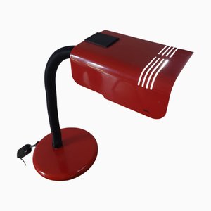 Lampe de Bureau Rouge par Targetti Italia, 1970s