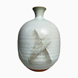 Japanese Ikebana Flower Vase by Shinjō Tōzan-Yaki, 1970s