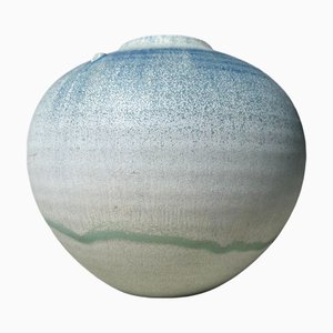 Round Floral Ikebana Vase from Tachiyoshi Kiyomizu Ware, Japan, 1970s