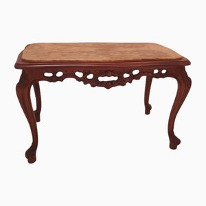 Mesa de té Louis Xv rectangular con tablero de mármol fino, 1965