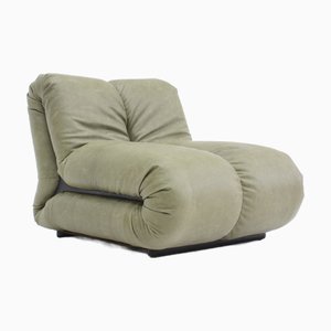 Pagru Leather Lounge Chair by Claudio Vagnoni for 1p, Italy, 1971