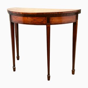 Georgianischer Demi Lune Teetisch aus Satinholz, 1790