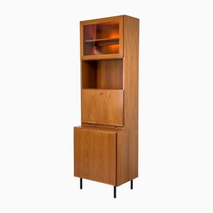 Illuminated Teak Bar Cabinet from Omann Jun, 1960s